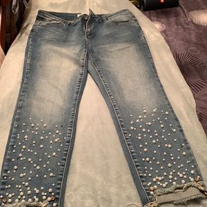 Denim/Jeans pants. Beaded